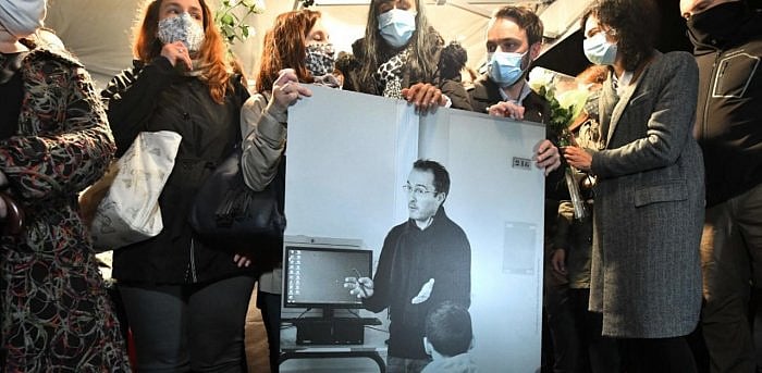 History teacher Samuel Paty had shown the images mocking the Prophet in a lesson on freedom of expression. Credit: AFP