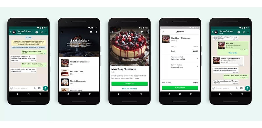 Customers can add the items that they like to cart and place the order within the platform. Credit: WhatsApp