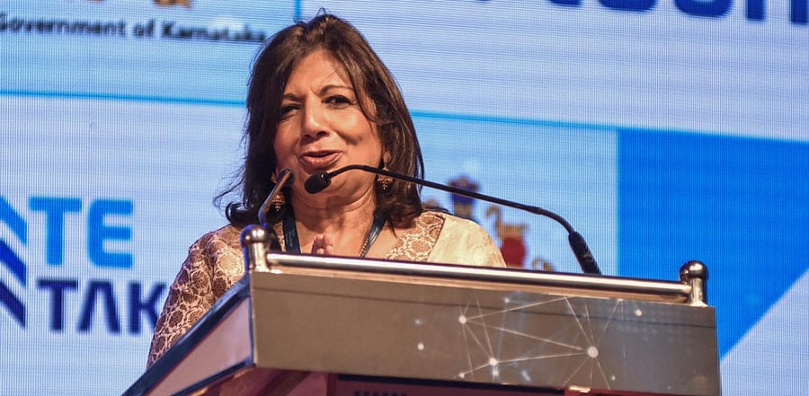 Biocon's Managing Director Kiran Mazumdar-Shaw. Credit: DH Photo