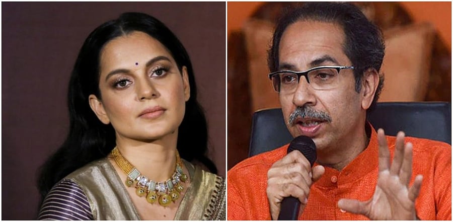 Kangana Ranaut and Uddhav Thackeray file photos (PTI)