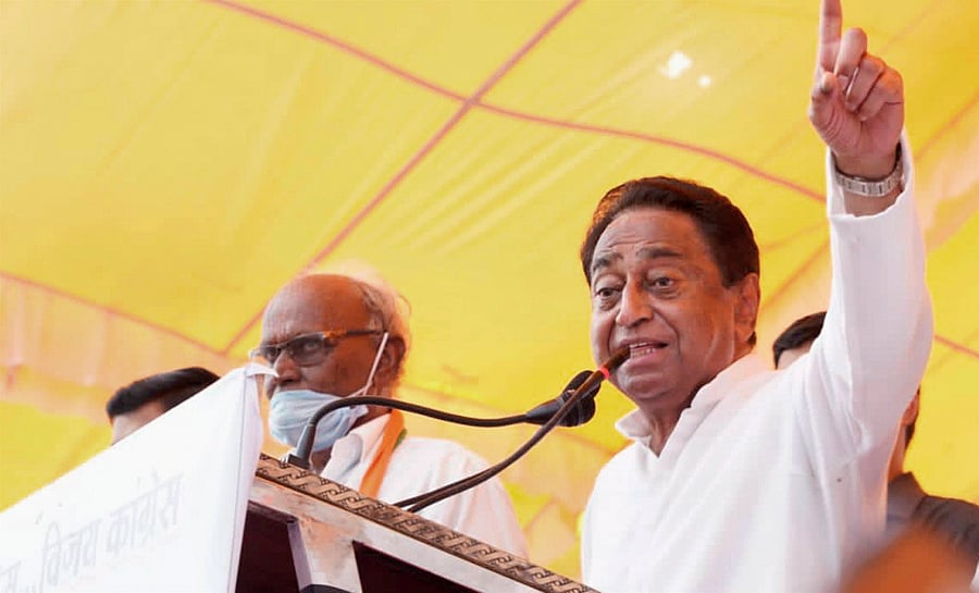 Former Chief Minister and Madhya Pradesh Congress President Kamal Nath. Credits: PTI Photo