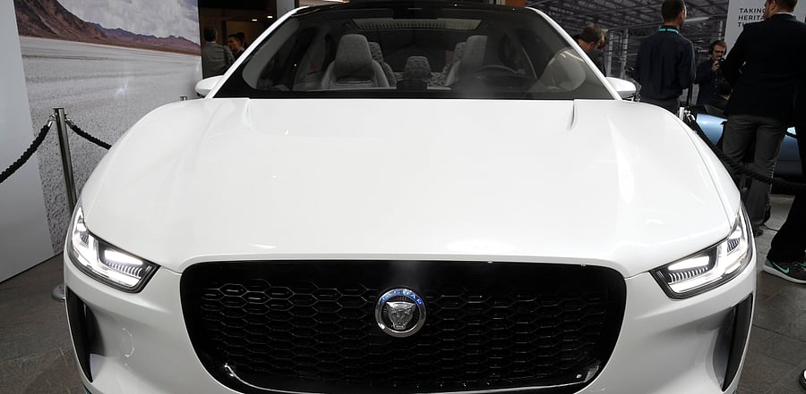 Jaguar Land Rover's I-PACE concept car is seen on display. Credit: Reuters