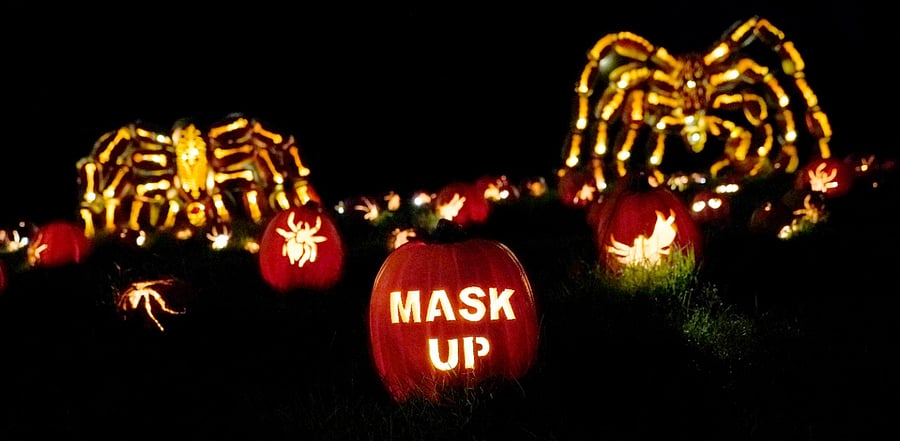 Halloween decorations are seen on display during the Great Jack O’Lantern Blaze in Croton-on-Hudson, New York. Credit: AFP Photo