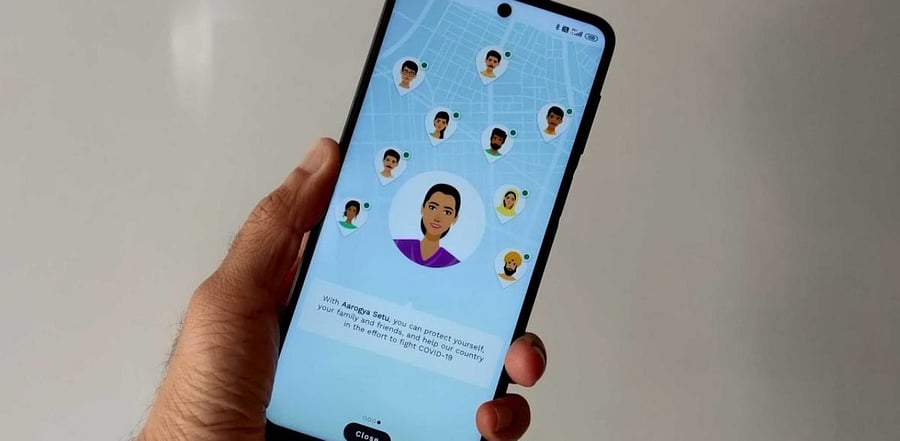 Aarogya Setu application. Credit: DH File Photo