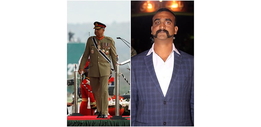 Foreign Minister Shah Mahmood Qureshi and Indian Air Force Wing Commander Abhinandan Varthaman. Credit: Agencies