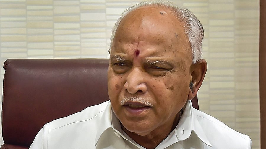Chief Minister B S Yediyurappa. Credits: PTI Photo