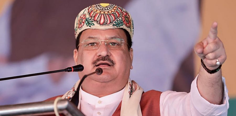 J P Nadda. Credit: PTI photo.