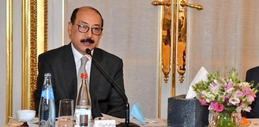 Foreign Secretary Harsh Shringla. Credit: Twitter (@Indian_Embassy)