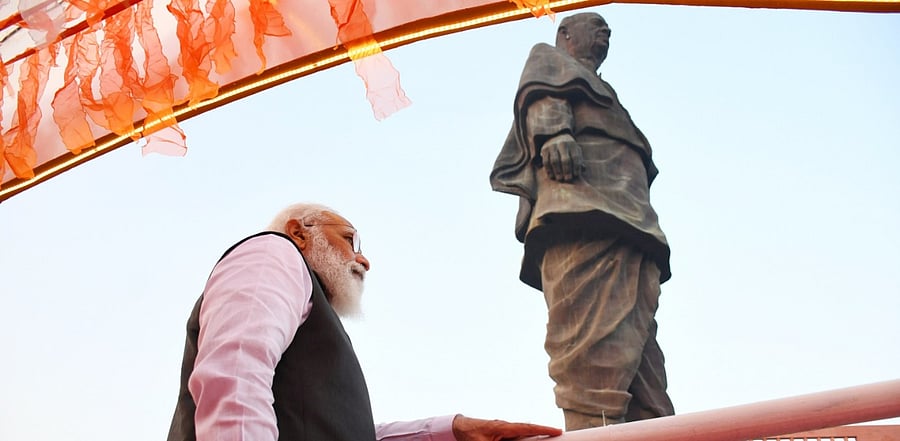 PM Modi pays tribute to Sardar Patel on his birth anniversary. Credit: Twitter/@narendramodi