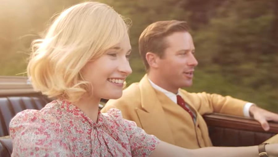 Lily James and Armie Hammer.