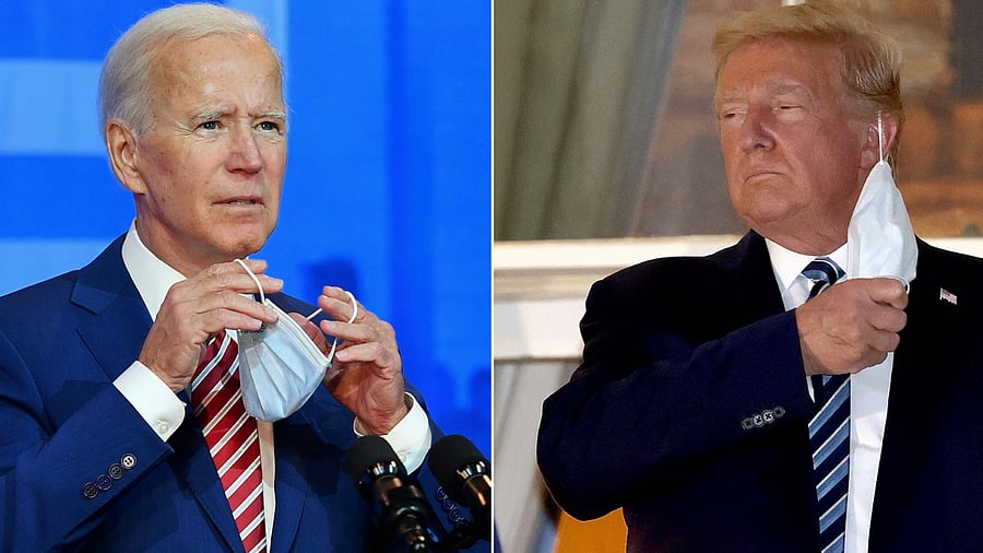 Democratic presidential nominee and former Vice President Joe Biden and US President Donald Trump. Credits: AFP Photo