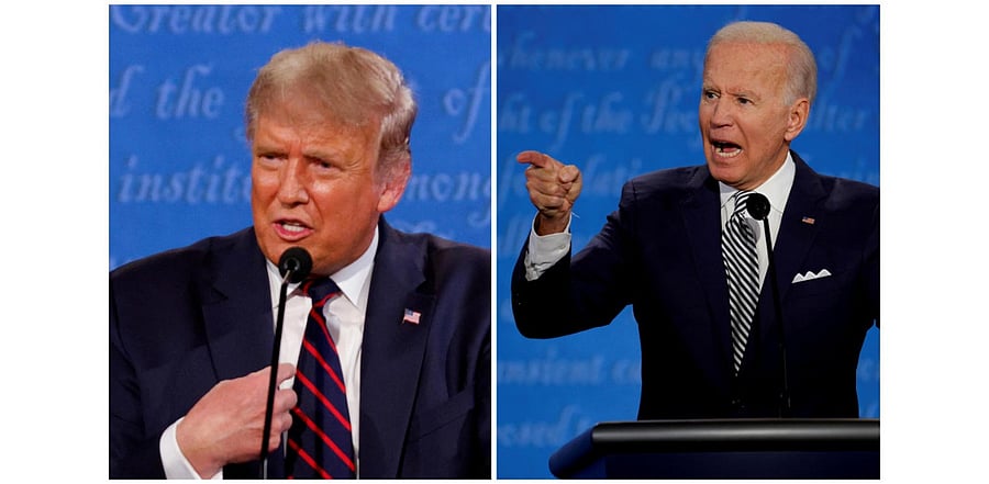 US President Donald Trump and Democratic presidential nominee Joe Biden. Credit: Reuters