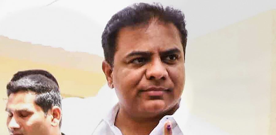 Telangana Rashtra Samithi (TRS) working president KT Rama Rao. Credit: PTI File Photo