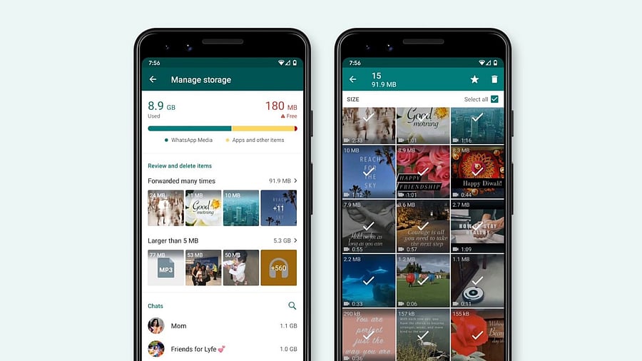 WhatsApp brings new storage management tool. Credit: WhatsApp