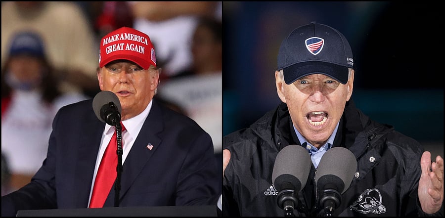 US President Donald Trump and former Vice President Joe Biden. Credit: AFP Photo