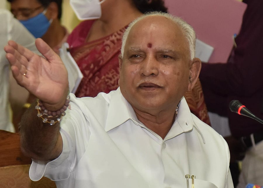 Karnataka Chief Minister BS Yediyurappa. Credit: DH