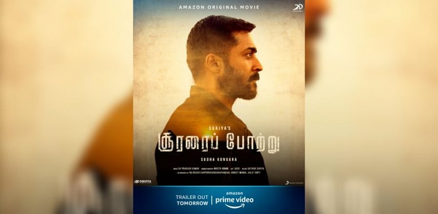 Suriya plays the lead role in 'Soorarai Pottru'. Credit: Amazon Prime Video