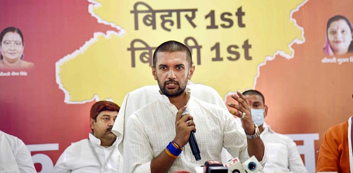 Lok Janshakti Party president Chirag Paswan. Credit: PTI