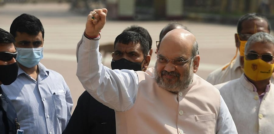 Amit Shah indicated that the party may not project a CM candidate for the 2021 polls. Credit: AFP.
