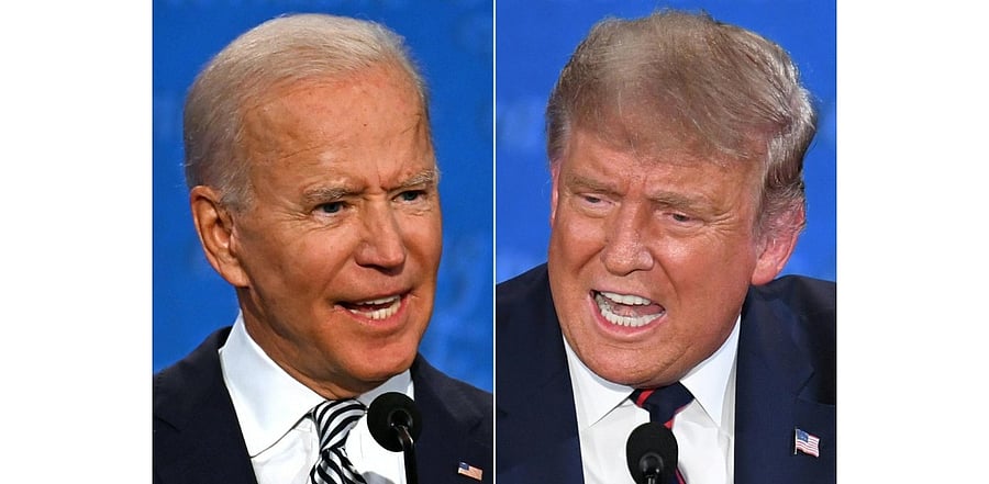 US President-elect Joe Biden and President Donald Trump. Credit: AFP