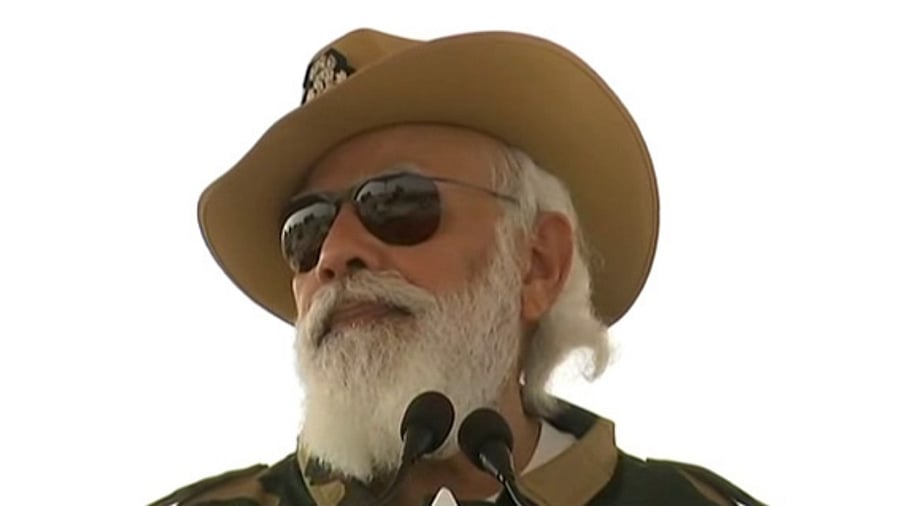 Prime Minister Narendra Modi. Credit: Screengrab of live address