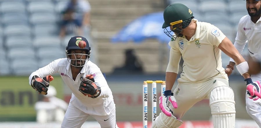 India's wicketkeeper Wriddhiman Saha. Credit: AFP Photo
