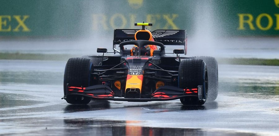 Red Bull's Thai driver Alex Albon drives during the qualifying session at the Intecity Istanbul Park circuit in Istanbul. Credit: AFP