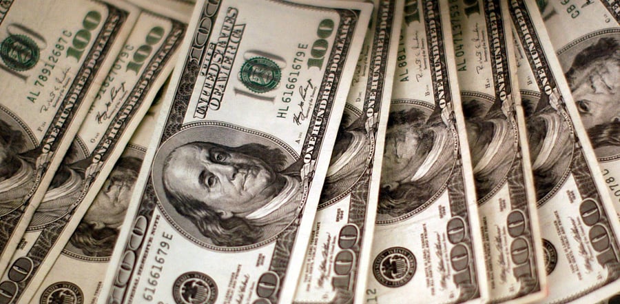 The dollar dropped and the euro and British pound gained on Monday, as investors began the week in an upbeat mood. Credit: Reuters Photo