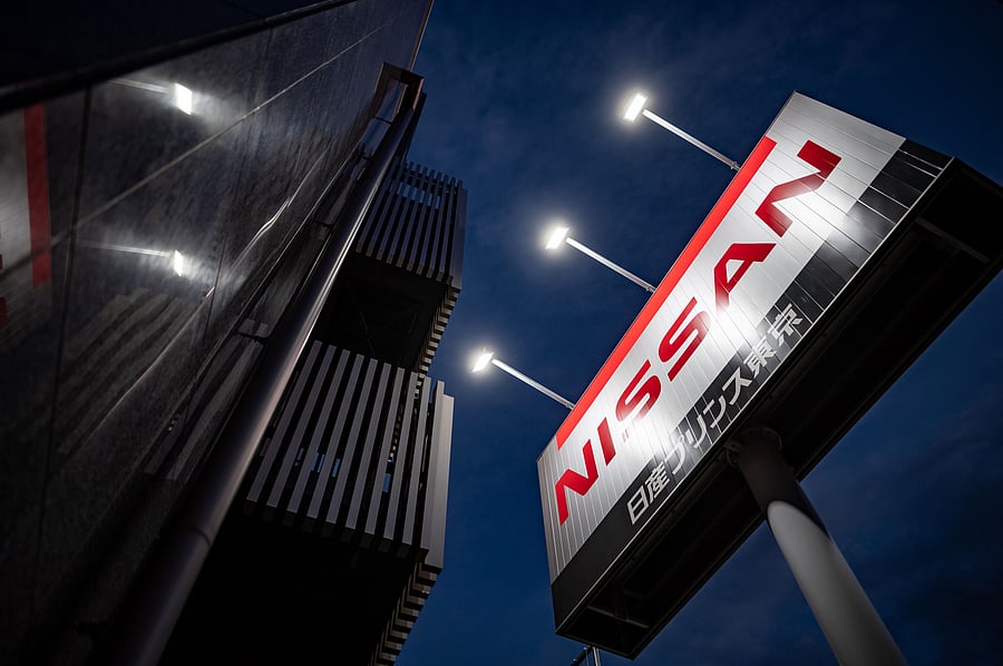 Nissan logo. Credit: AFP Photo