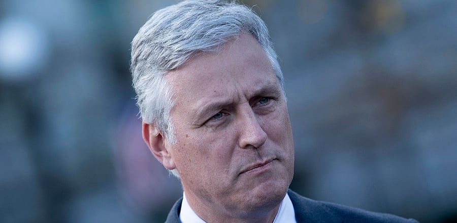 National Security Advisor Robert O'Brien makes a statement about US troop withdrawals to the press outside the West Wing of the White House. Credit: AFP Photo