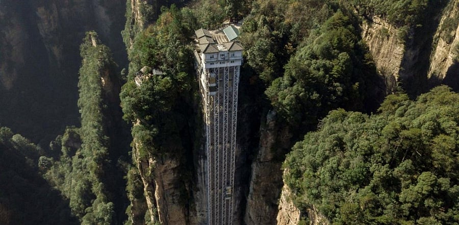 Bailong elevators in Zhangjiajie. Credit: AFP Photo