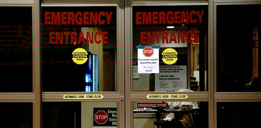 A view shows the entrance to the emergency room of Avera St. Luke's Hospital as the coronavirus disease. Credit: Reuters Photo