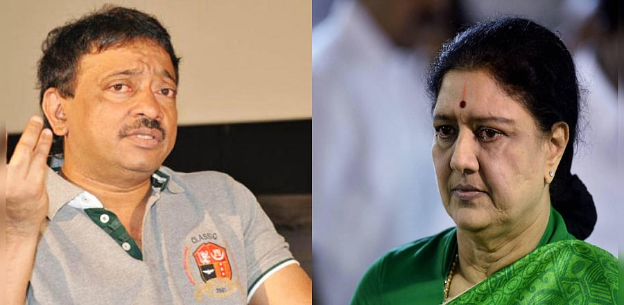 Ram Gopal Varma (R) and Sasikala (L).