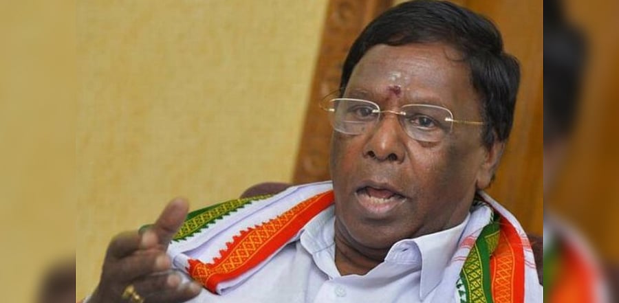 Puducherry Chief Minister V. Narayanasamy. File Photo.