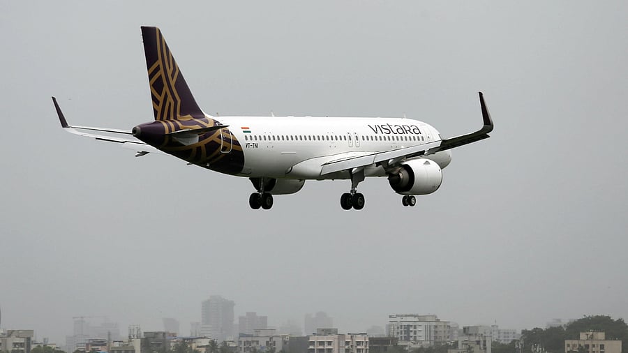 A Vistara Airbus A320 passenger aircraft. Credit: Reuters Photo