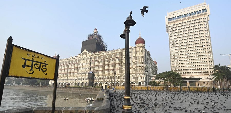 Gateway of India and Taj Hotel on the eve of the 12th anniversary of 26/11 terror attack in Mumbai, Wednesday, Nov. 25, 2020. Credit: PTI Photo