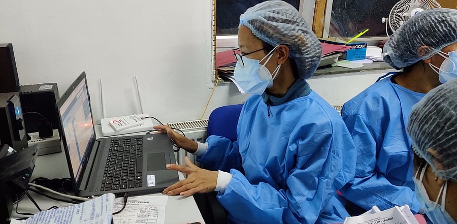 Seated at the company's command centre and using software in the city, a group of ICU experts, including doctors and nurses has been offering TeleICU consultations to their counterparts at SNM Government Hospital, a tertiary clinic located at 12,000 feet altitude in Leh, Ladakh, since November 13. Credit: Cloudphysician