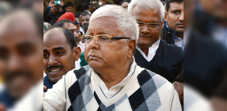 Imprisoned RJD president Lalu Prasad Yadav. Credit: PTI Photo