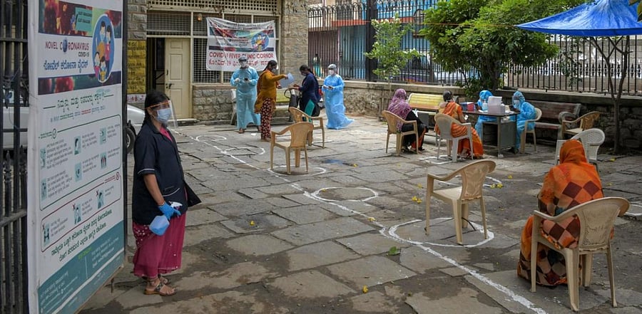 Karnataka has reported 1,522 new cases of Covid-19 and 12 related fatalities. Credit: AFP Photo