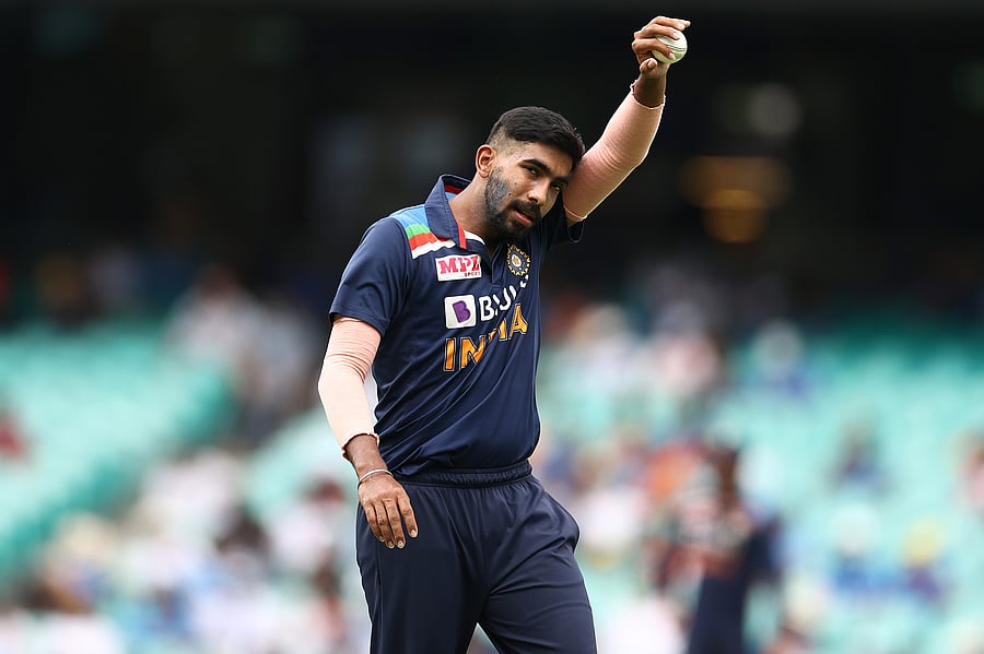 Jasprit Bumrah prepares to bowl during the second ODI against Australia at the Sydney Cricket Ground in Sydney, Australia. Credit: Ryan Pierse/Getty Images