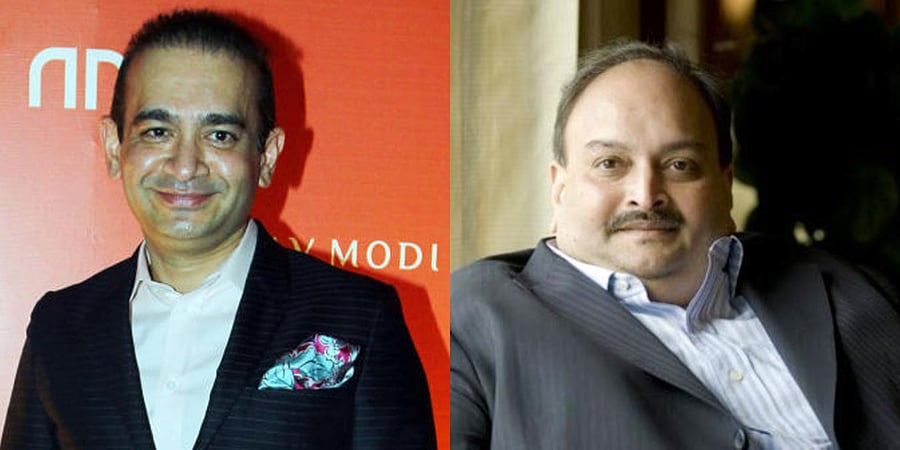 Nirav Modi and Mehul Choksi. Credit: DH File Photo, Getty Images