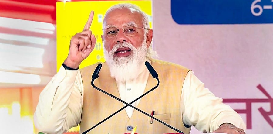 PM Narendra Modi. Credit: PTI/screengrab.