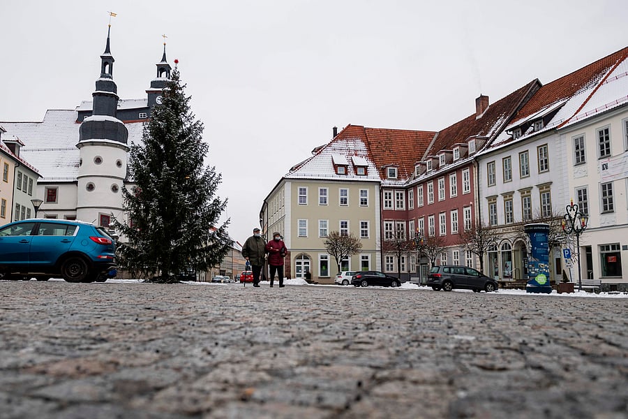 A general view shows the market place in Hildburghausen, central Germany. Credit: AFP Photo