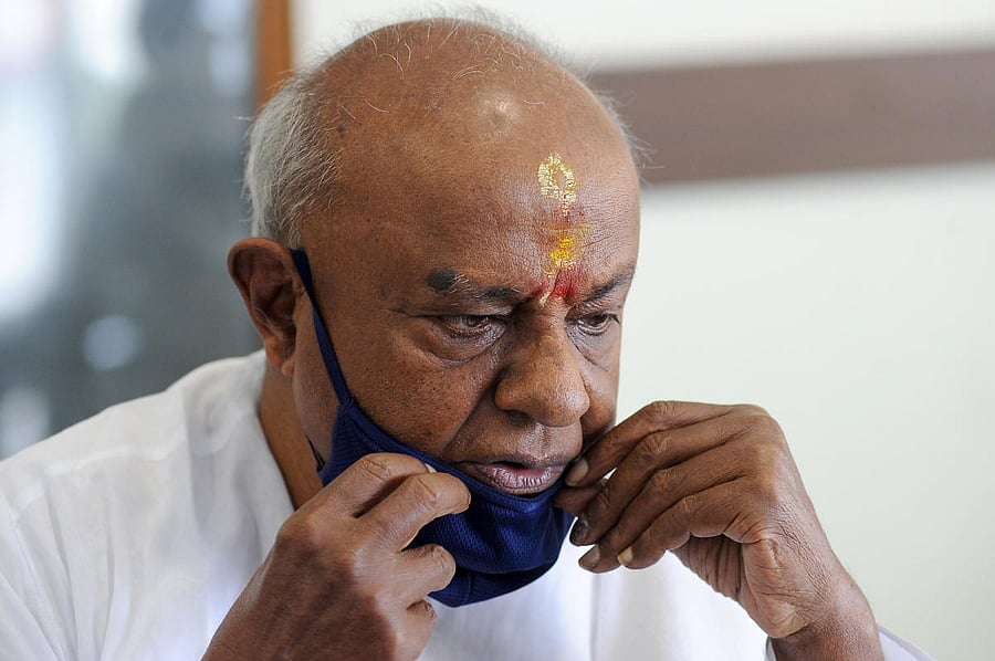 Former Prime Minister HD Deve Gowda. Credit: DH photo. 