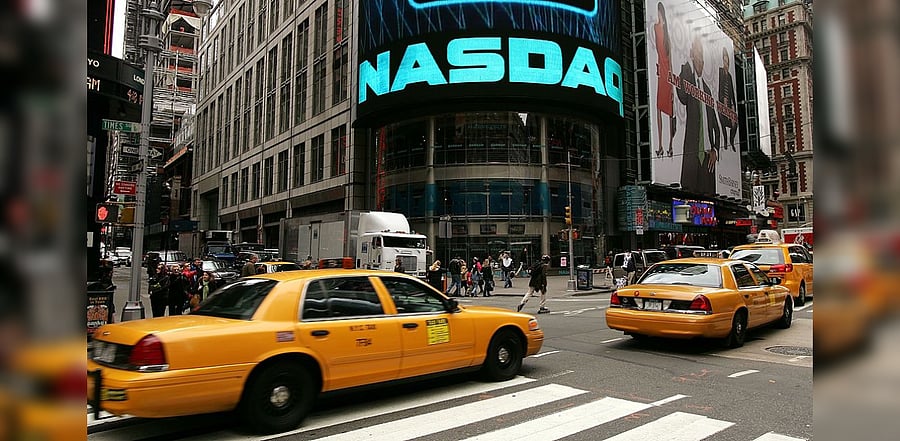 The NASDAQ MarketSite in Times Square is seen in New York City. Credit: Getty Images