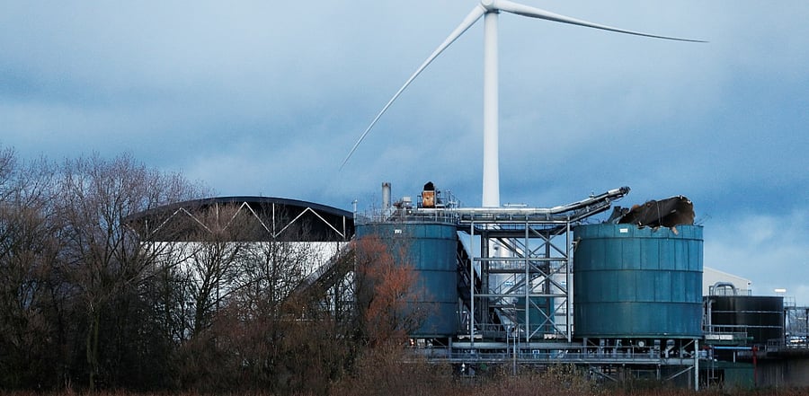 The view of the damaged tank after the explosion near Bristol, Britain. Credit: Reuters Photo