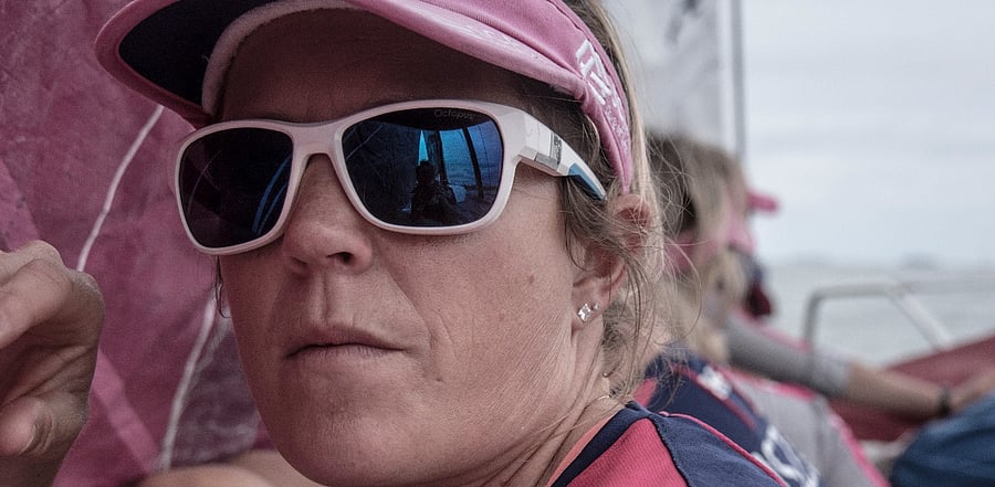 Sam Davies. Credit: Corinna Halloran/ Team SCA/Volvo Ocean Race via Getty Images.