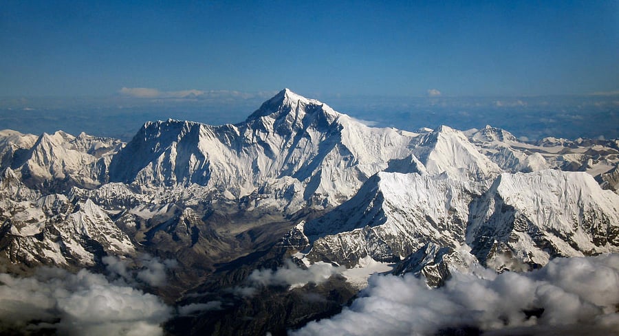 Nepal's Foreign Minister has announced that the height of the Mount Everest is 8,848.86 metres (29,031 feet).  Credit: AFP Photo