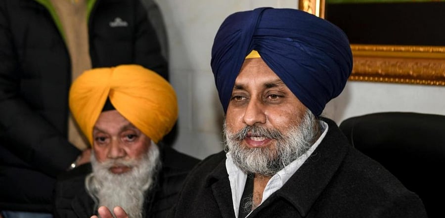 Shiromani Akali Dal (SAD) party President Sukhbir Singh Badal. Credit: AFP Photo
