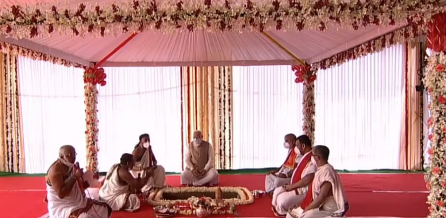 Prime Minister Narendra Modi. Credit: Screengrab of livestream